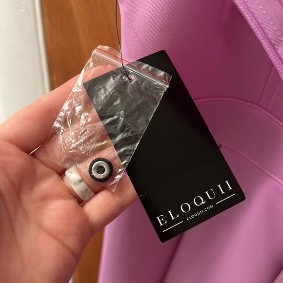 NWT Eloquii Strappy Halter Pleated Mini Dress - Picture 7 of 9